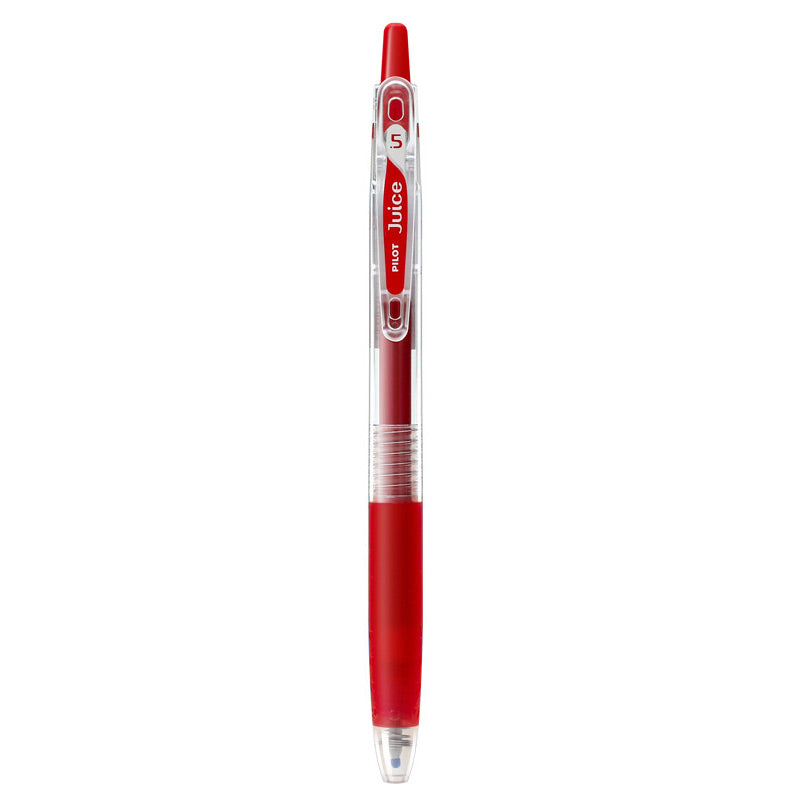 Red shade of the PILOT Juice 0.5mm gel pen shown beside its color name and tip size label