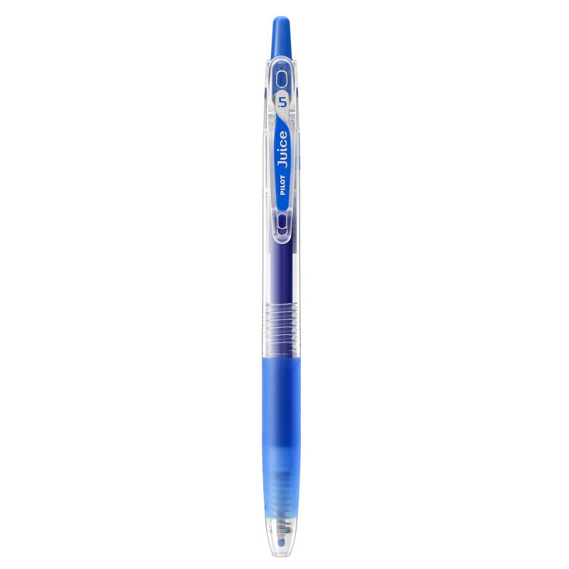 Aqua Blue shade of the PILOT Juice 0.5mm gel pen shown beside its color name and tip size label