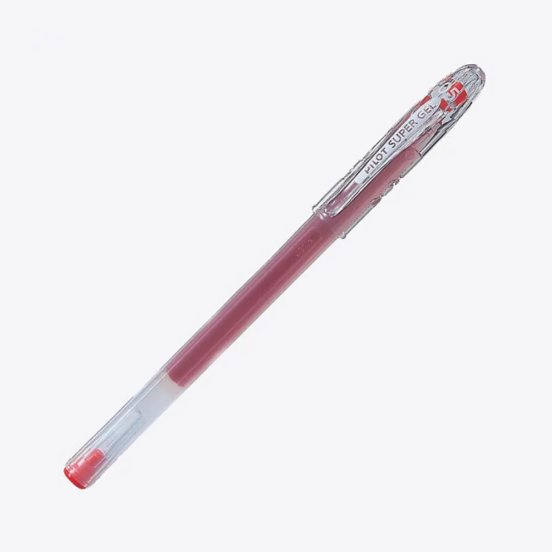 PILOT SUPER GEL Roller Ink Pen [Single / 12-Pack] 0.5mm BL-SG-5 Red / 1 Piece