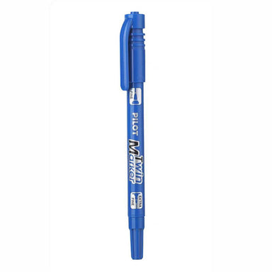 Blue PILOT twin permanent marker with dual fine and extra-fine tips