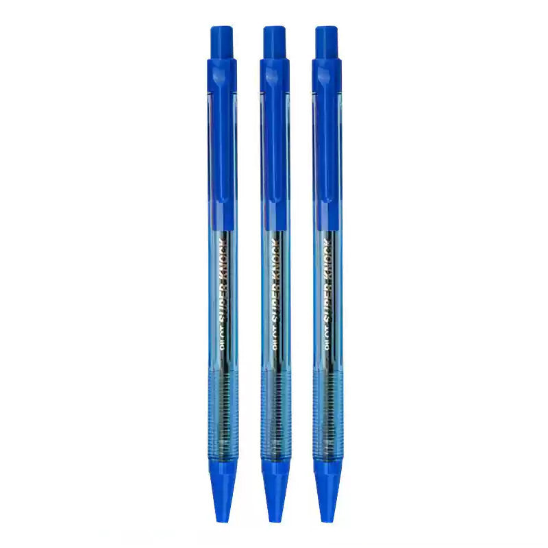 PILOT Super Knock 0.7mm Ball Point Pen 3 Pcs Pack, Blue