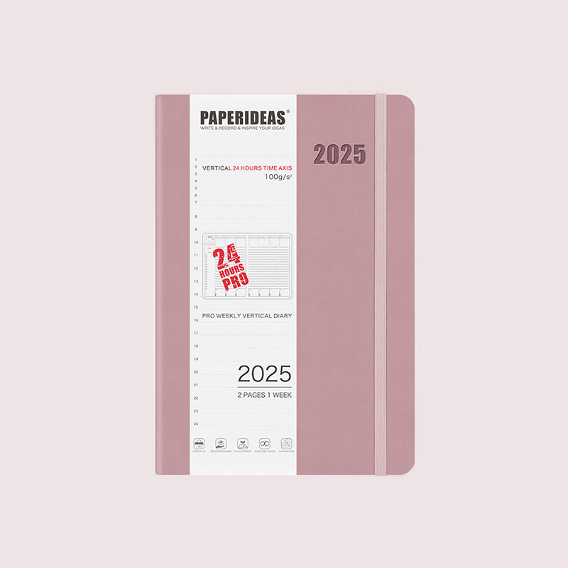 PAPERIDEAS 2025 A5 Hardcover / Softcover Weekly Planner Notebook 