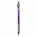 Violet Pentel EnerGel Infree 0.5mm retractable gel pen with a transparent barrel, chrome clip and textured grip