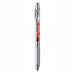 Orange Pentel EnerGel Infree 0.5mm retractable gel pen with a transparent barrel, chrome clip and textured grip