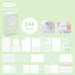 Green boxed index card set with 144 sheets, 125x75mm cards and sixteen pre-printed planner layouts