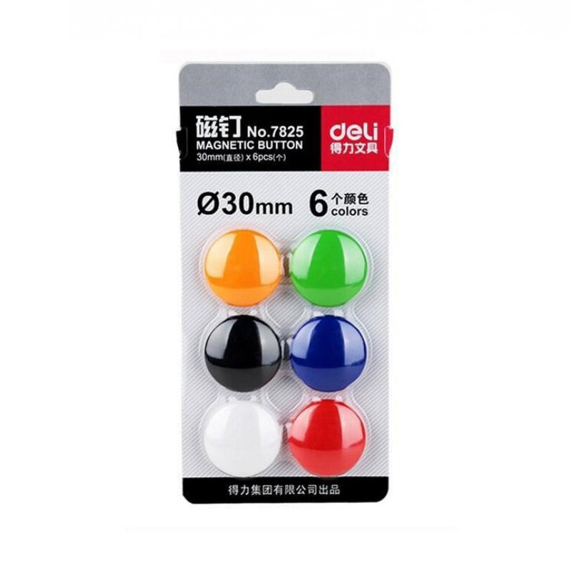 Round Magnetic Whiteboard Pins 6 Color Assorted Set (1.5 cm / 2cm / 3cm / 4cm)