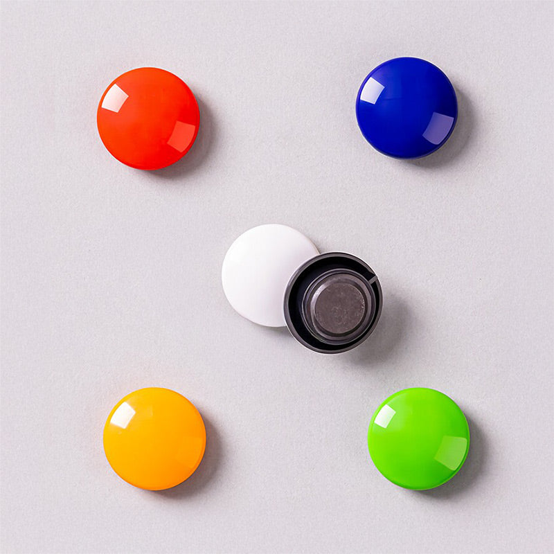 Round Magnetic Whiteboard Pins 6 Color Assorted Set (1.5 cm / 2cm / 3cm / 4cm) Magnet Pin