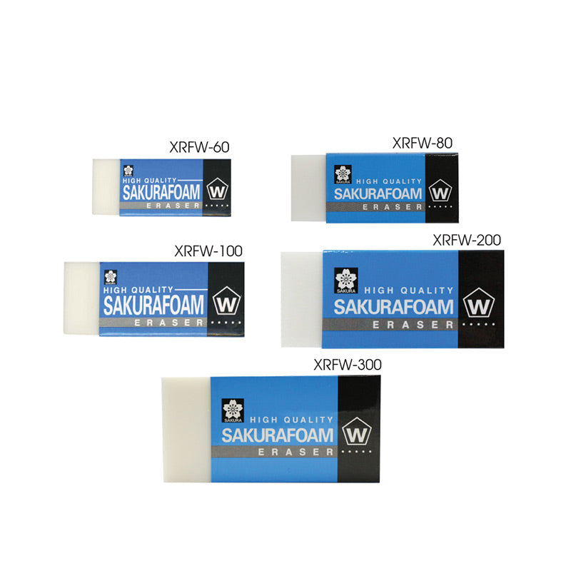 Sakura Foam Eraser W High Quality Eraser [Single / Set of 5]