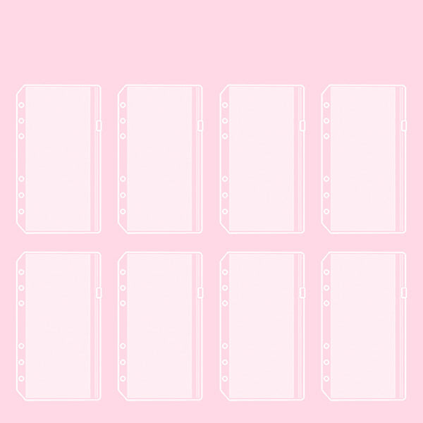 Stickers Organizer Storage Pouch Loose Leaf Binder Bundle and Pocket Pack