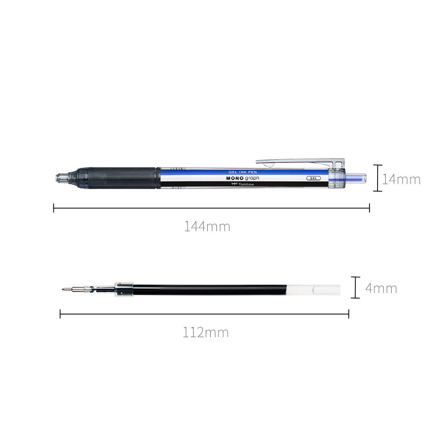 Tombow MONO graph Lite Gel Ink Pen and Refill