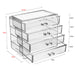 Transparent Acrylic Stationery Organizer With Handle, 4 Levels 4 Drawers
