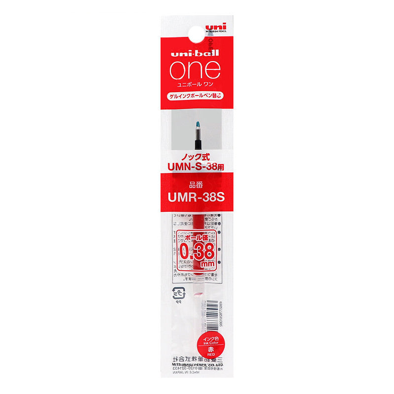 Uni-ball One Gel Pen 0.38 / 0.5mm / Refill, Red Refill x 1 / 0.38mm, Gel Pen