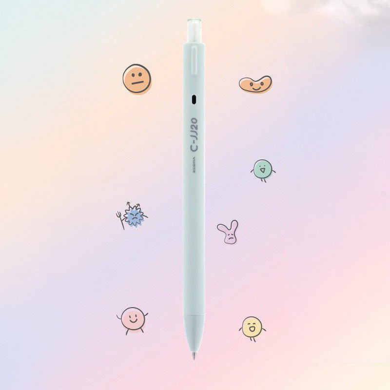 Pastel green C-JJ20 retractable gel pen with a 0.5mm tip and black ink