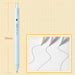 Pastel blue C-JJ20 gel pen about 145mm long with a 0.5mm tip and smooth wavy ink lines on paper