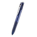 Blue black 3-color gel ink multi pen with a fine shimmer finish and a silver clip, with 0.5mm and 143mm labels