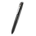 Black 3-color gel ink multi pen with a fine shimmer finish and a silver clip, with 0.5mm and 143mm labels