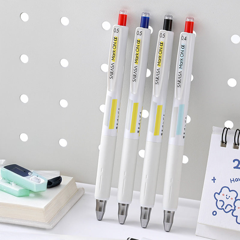 ZEBRA SARASA Mark ON α (Alpha) Gel Pen & Refill (0.4 / 0.5mm)