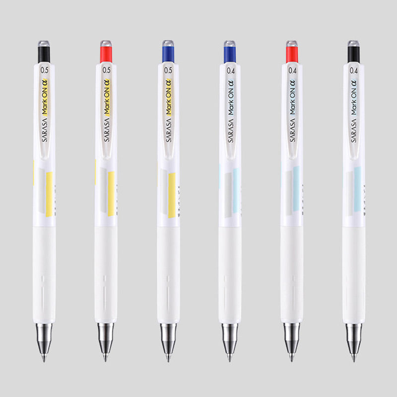 ZEBRA SARASA Mark ON α (Alpha) Gel Pen & Refill (0.4 / 0.5mm)