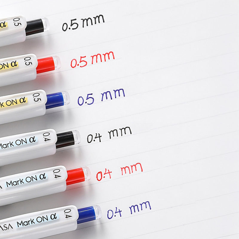 ZEBRA SARASA Mark ON α (Alpha) Gel Pen & Refill (0.4 / 0.5mm)