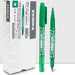 Zebra Mckee Double-Sided Extra Fine Permanent Refillable Marker / Pack, Green / 10 Pcs