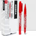 Zebra Mckee Double-Sided Extra Fine Permanent Refillable Marker / Pack, Red / 10 Pcs