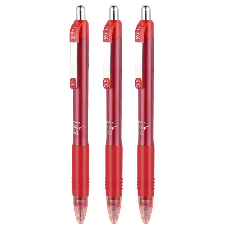 Zebra Pen Z-Grip Retractable Ballpoint Pen 0.5mm 3 Pcs Pack