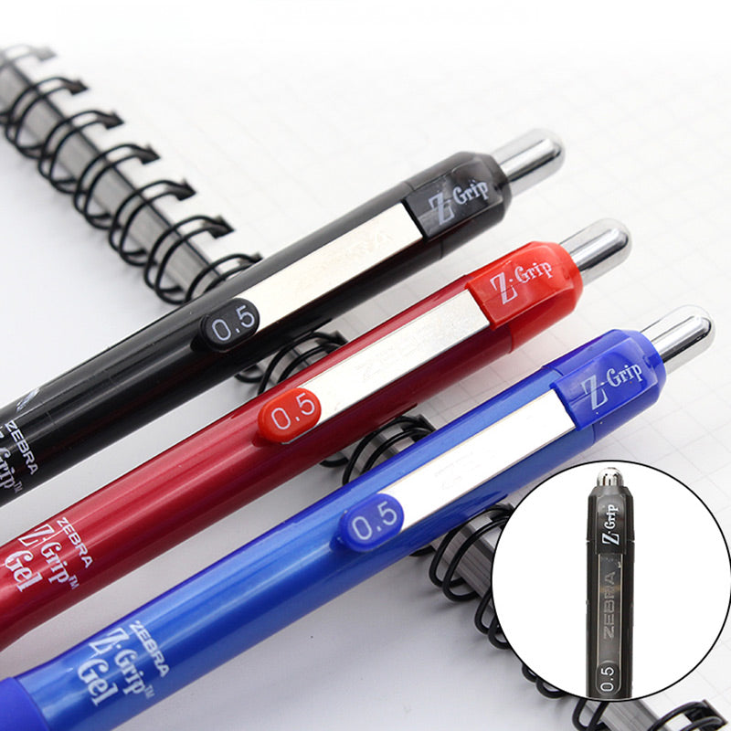 Zebra Pen Z-Grip Retractable Ballpoint Pen 0.5mm 3 Pcs Pack