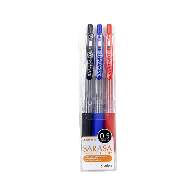 ZEBRA SARASA CLIP Retractable Gel Ink Pen 0.5mm [3 / 5 / 10 / 20-Colors Box Pack]