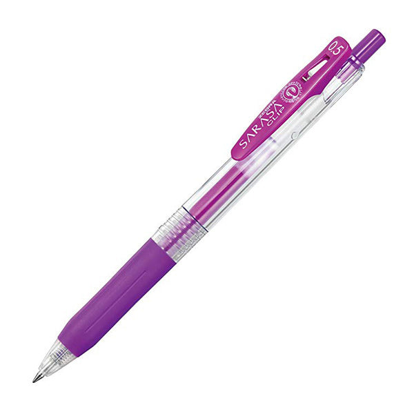 Zebra Sarasa Clip Retractable Gel Ink Pen 0.5mm 20 Colors, Purple