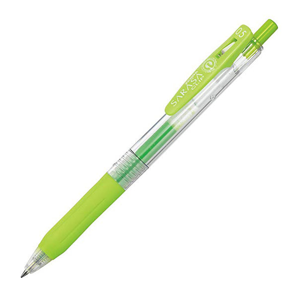 Zebra Sarasa Clip Retractable Gel Ink Pen 0.5mm 20 Colors, Light Green