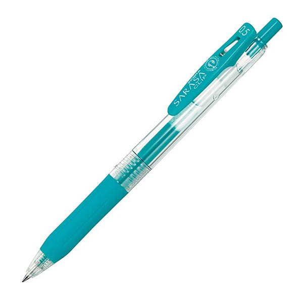 Zebra Sarasa Clip Retractable Gel Ink Pen 0.5mm 20 Colors, Blue Green