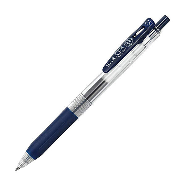 Zebra Sarasa Clip Retractable Gel Ink Pen 0.5mm 20 Colors, Blue Black
