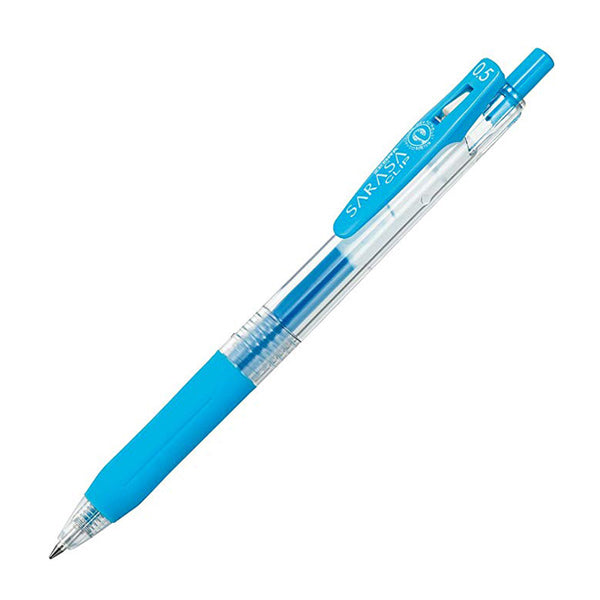 Zebra Sarasa Clip Retractable Gel Ink Pen 0.5mm 20 Colors, Light Blue