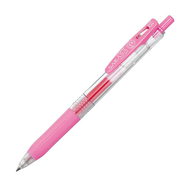 Zebra Sarasa Clip Retractable Gel Ink Pen 0.5mm 20 Colors, Light Pink
