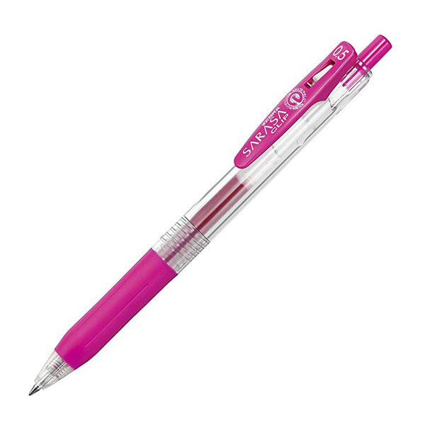 Zebra Sarasa Clip Retractable Gel Ink Pen 0.5mm 20 Colors, Magenta