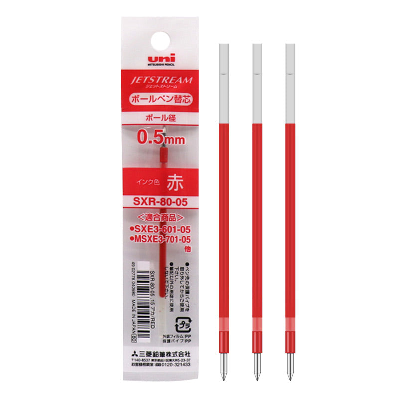 uni Jetstream New 3-Color Ballpoint Multi Pen and Refill