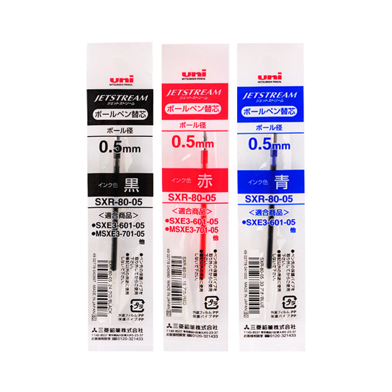 uni Jetstream New 3-Color Ballpoint Multi Pen and Refill