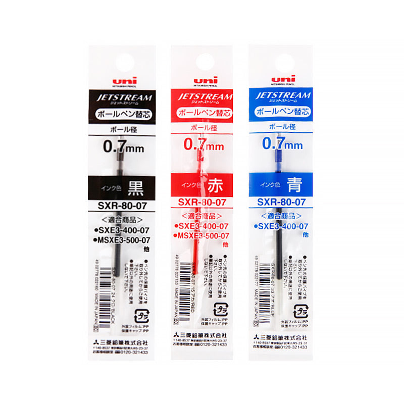 uni Jetstream New 3-Color Ballpoint Multi Pen and Refill
