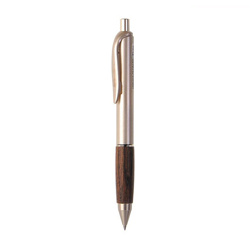 uni Pure Malt Oak Wood Grip Gel Pen 0.5mm Dark Brown