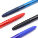 Close-up of navy, red, black and blue rubber grips on Signo RT1 pens for a comfortable non-slip hold