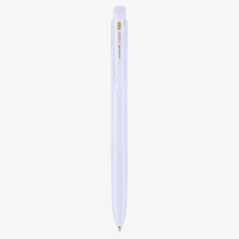 Frost blue pastel uni-ball Signo RT1 UMN-155 retractable gel pen with a solid-color barrel and black ink
