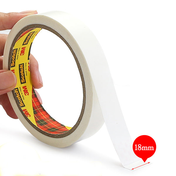 3M Scotch Double Sided Tape 10M, 4 Sizes, 18mm Width