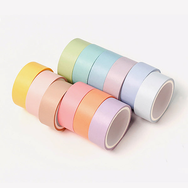 Pastel Washi Tape Plain Colour Washi Tape, Pastel Colour Washi Tapes, Light  Colour Washi Tapes, Planner Washi Tapes, Pastel Diary Supplies 