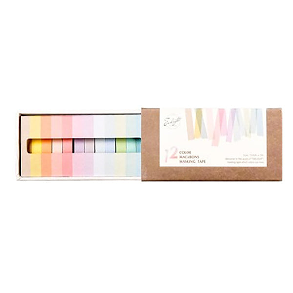 Macaron Pure Color Washi Tape - Set of 5 - Warm Color