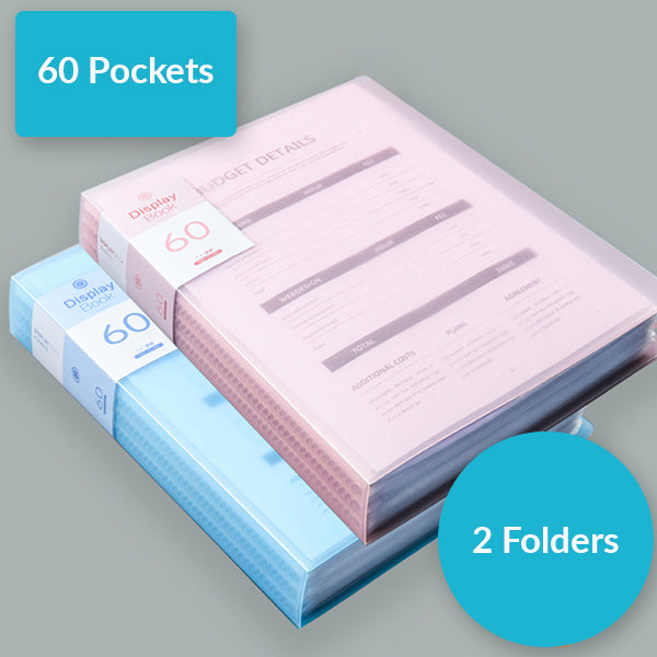 A4 Presentation Display Book Folder Set 30/60/80/100 Pockets — A Lot Mall