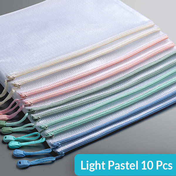 Big Plastic Zip Bags Fit A4 Size Paper, Document or Clothing 