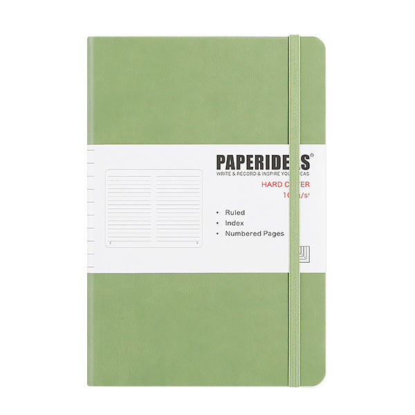 A5 Hard Cover Journal Notebook (Dot/Grid/Line/Blank), Pastel Green / Dotted