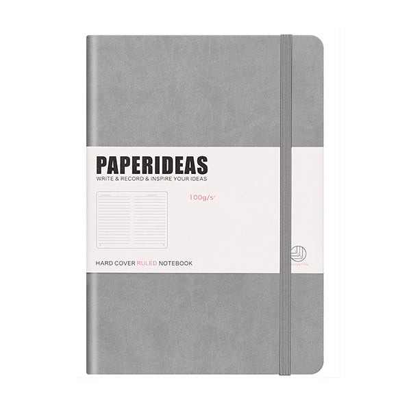 A5 Hard Cover Journal Notebook (Dot/Grid/Line/Blank), Grey / Dotted