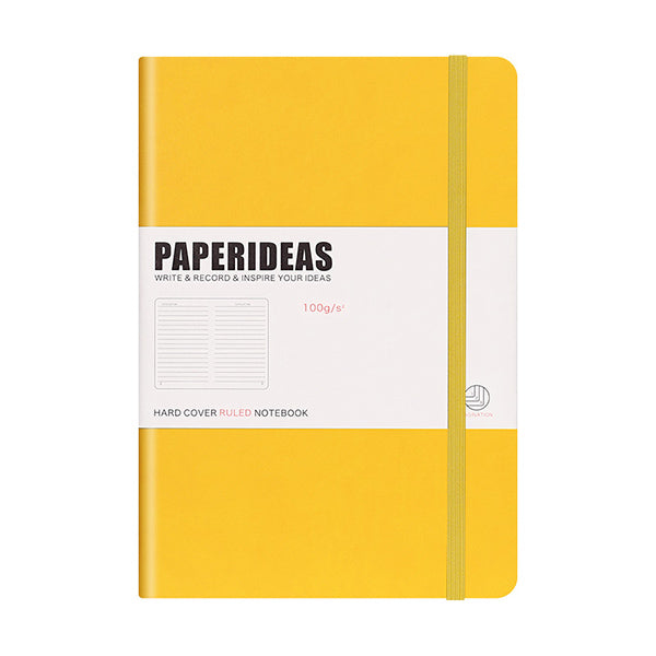 A5 Hard Cover Journal Notebook (Dot/Grid/Line/Blank), Yellow / Dotted