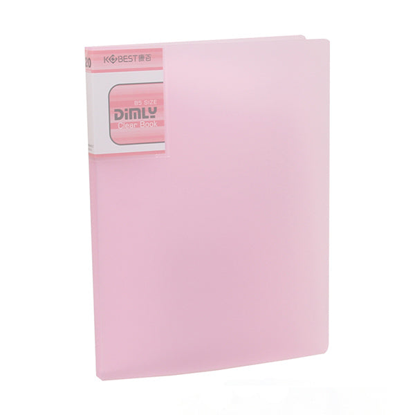A5 Presentation Display Book Folder Set 20/40/60 Pockets, Pink / 20 Pockets
